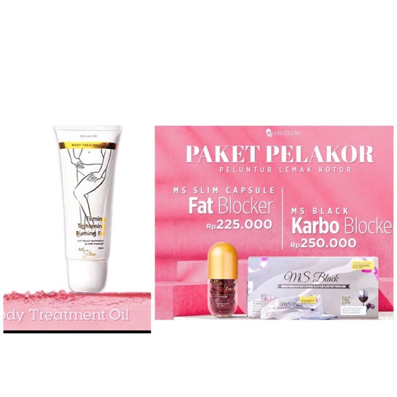 ms glow - paket pelakor + oil treatment