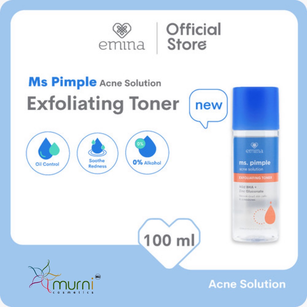 EMINA MS PIMPLE ACNE SOLUTION EXFOLIATING TONER 100ML