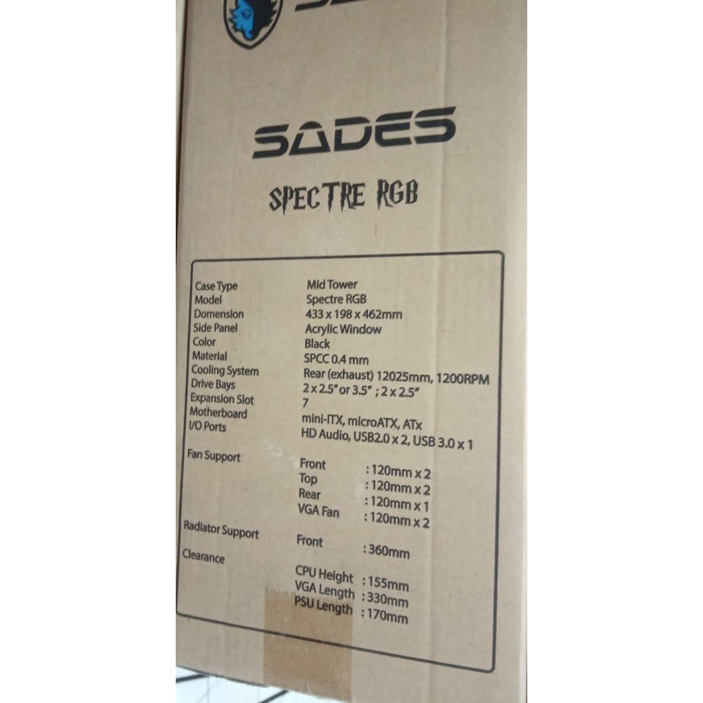 Casing Sades Spectre RGB