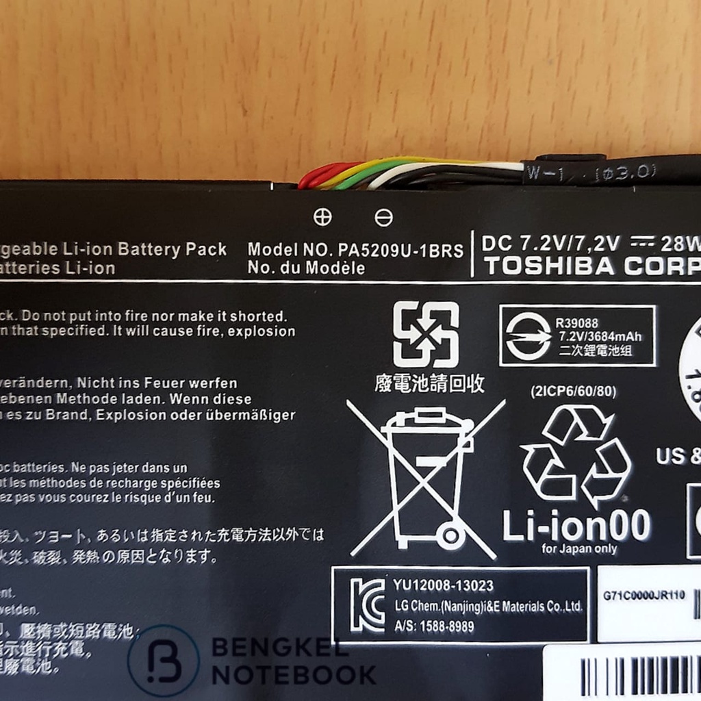 Baterai Toshiba PA5209U-1BRS Toshiba Satellite L15W-B1302 Satellite Radius 11 L15W-B1302