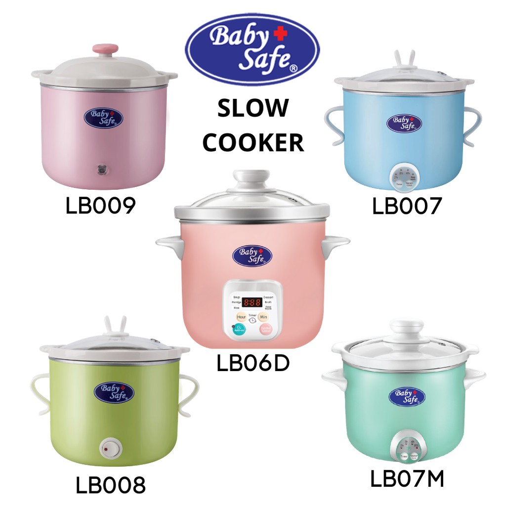 Baby Safe Slow Cooker Digital Timer Food Maker Alat Masak Menghangatkan Makanan MPASI Bayi Babysafe