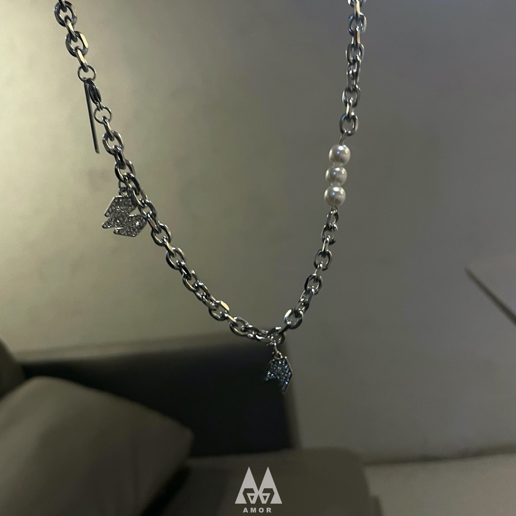 Kalung Bahan stainless steel Gaya hip hop Untuk unisex