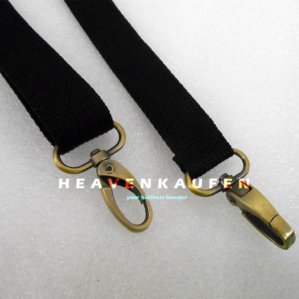 Strap Tas / Tali Selempang Tas Pria Warna Hitam Lebar 2,5 cm Kait ATG Bakar