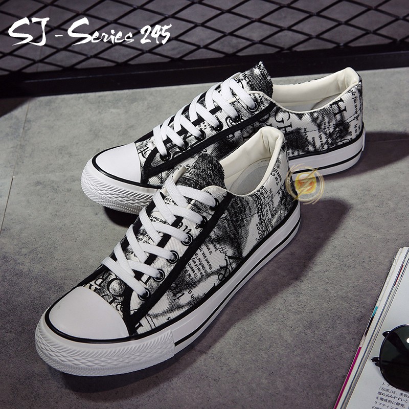 [Mon.A] Sepatu Sneakers Pria Trendy Casual Kualitas Import Premium - 245