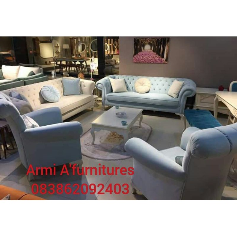 Sofa Chesterfield + Meja Nerima TUKAR TAMBAH sofa lama anda