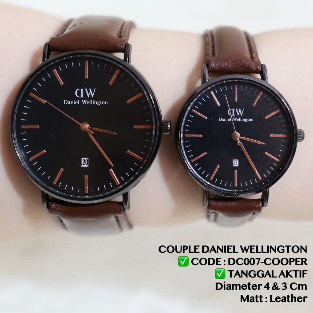 Jam tangan couple murah tanggal aktif pria wanita premium DC028