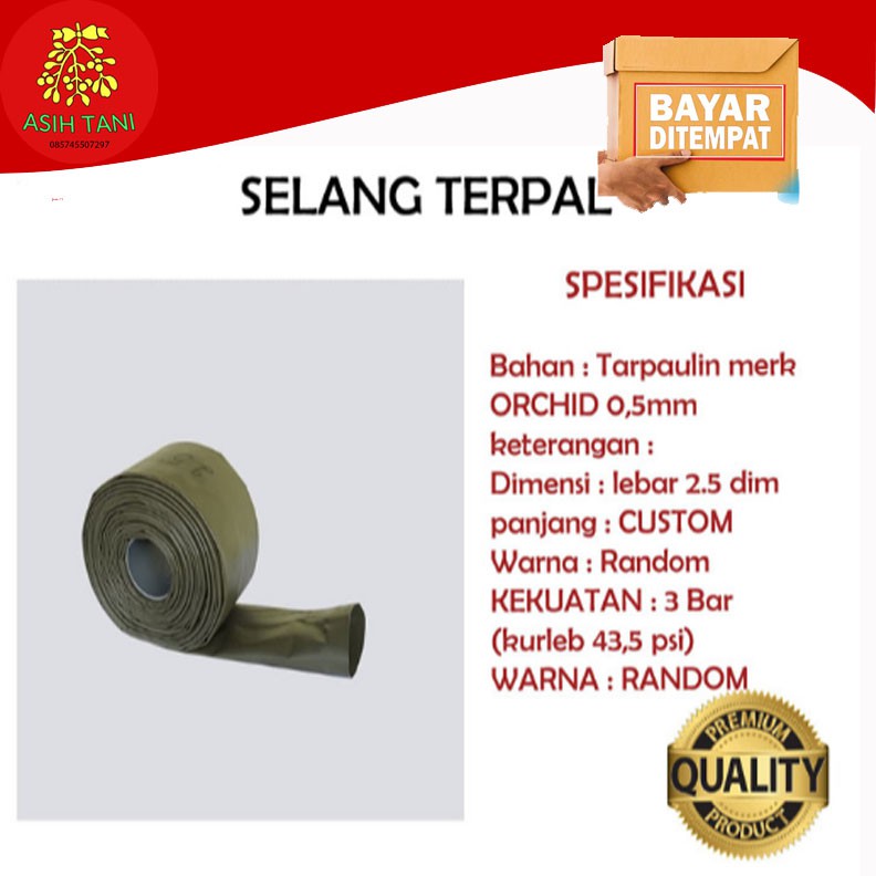 Selang Terpal Semi Karet Custom TERPAULIN 2.5 Inch