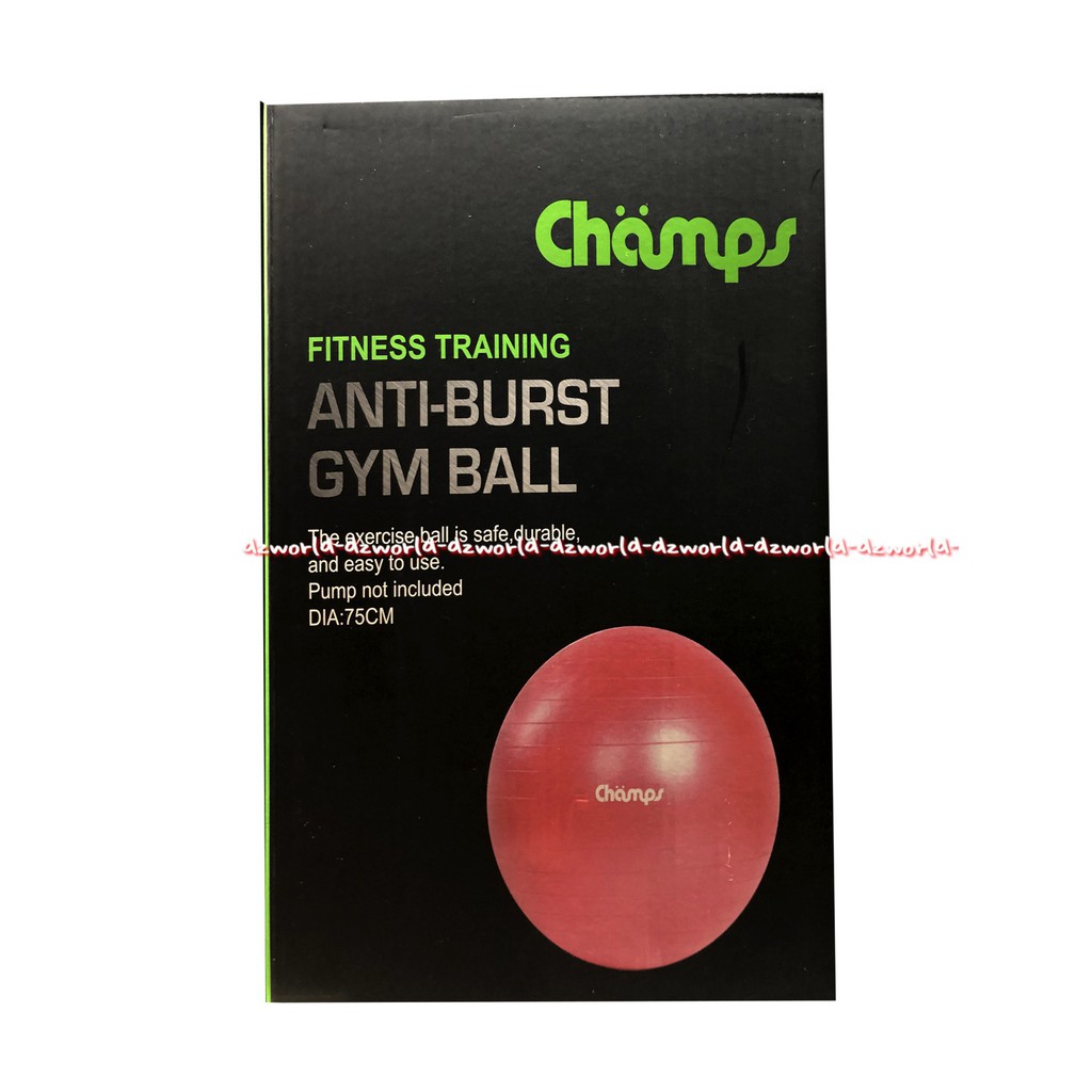 Champs Fitness Training Anti Burst Gym Ball 75cm Champ Camps Bola Untuk Yoga Gym Pink Balls Bola