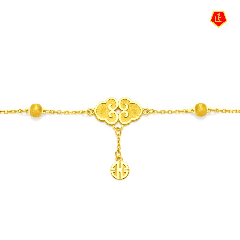 [Ready Stock]Elegant Golden Auspicious Cloud Bracelet