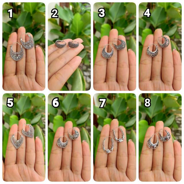 Anting Wanita / Anting Perak Kriul Bali