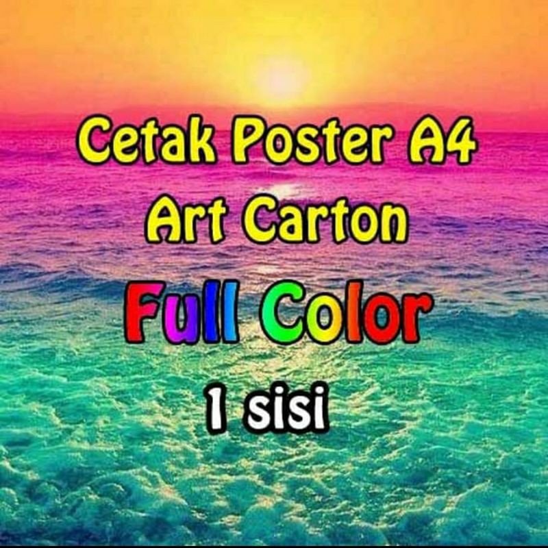 

Cetak Poster A4 Full Color Art Carton