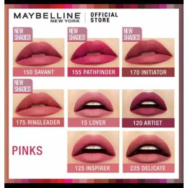 Original Halal Maybelline Lipst Superstay Matte Ink Shopee Indonesia