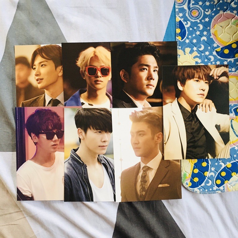 official postcard super junior / leeteuk / heechul / kangin / yesung / donghae / siwon / kyuhyun