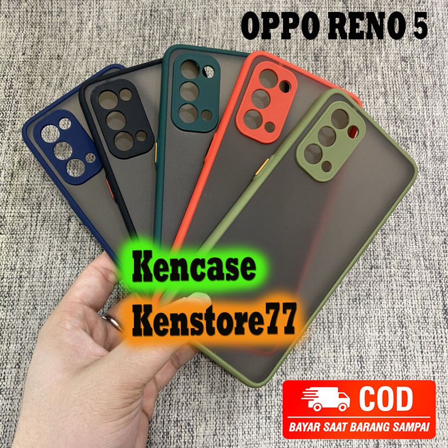 Softcase Oppo Reno 5 Case Matte Colour Hard case Oppo Reno 5 Casing Dove Transparan