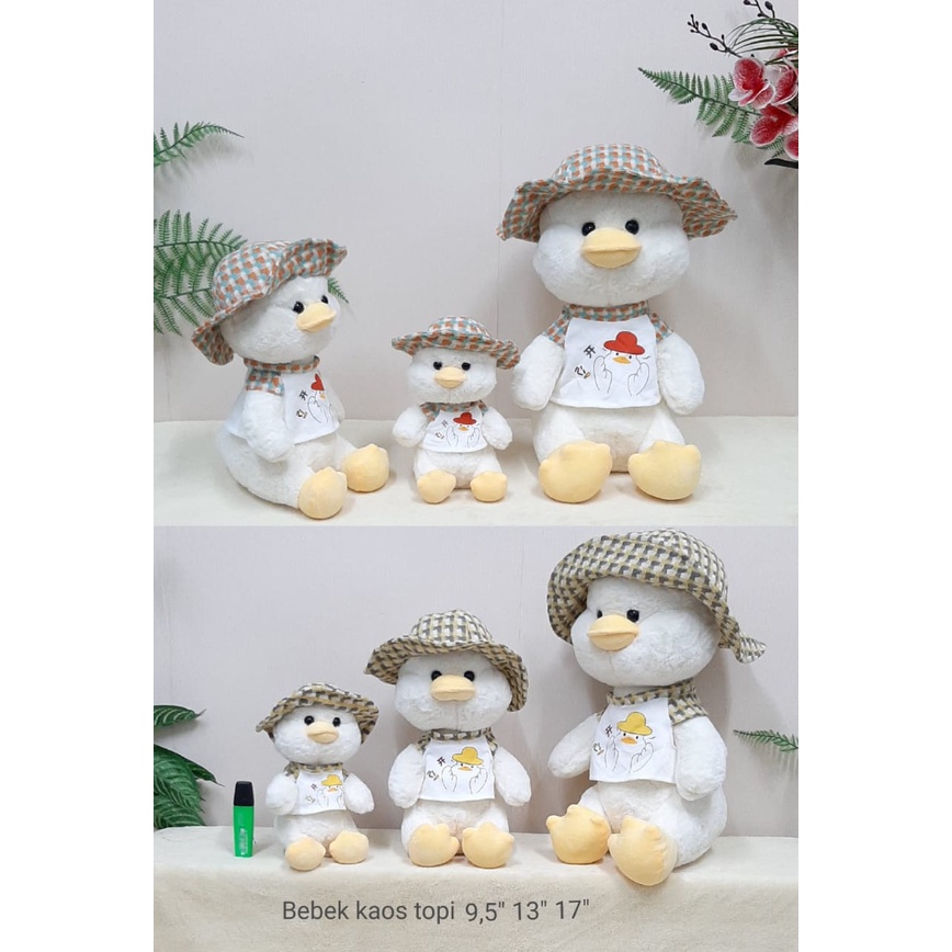 Boneka Bebek Baju Kaos Topi Duck Animal Lucu Bahan Lembut