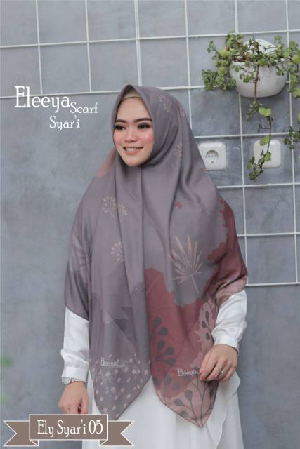 HIJAB SEGIEMPAT SYARI SIZE 140 X 140  PRINTING II Eleeya scarf