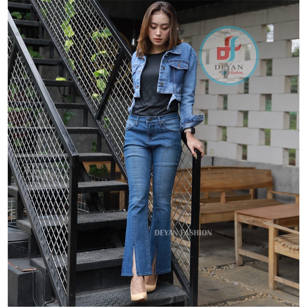 Celana jeans CUTBRAY belah tulang