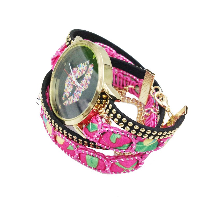 jam tangan motif bibir wind lips watches (1J1) JWA017