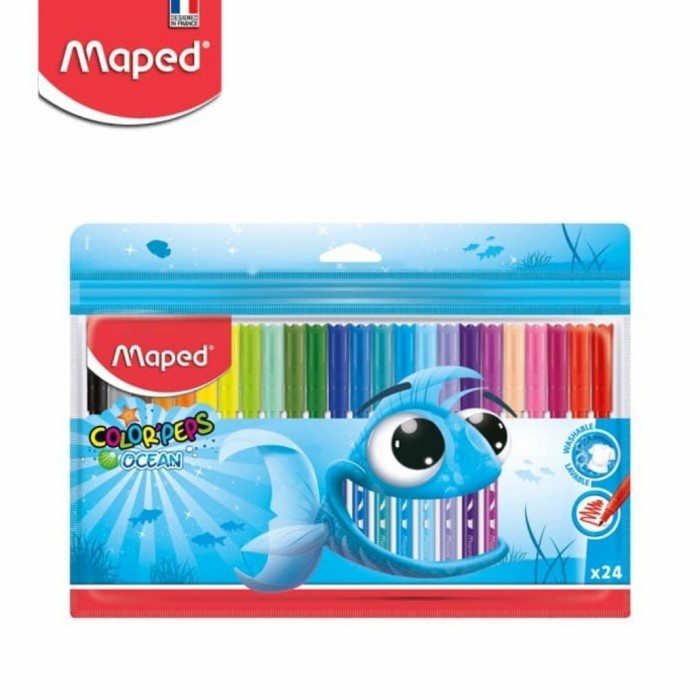 

Star Spidol Anak 24 Warna Maped Color Peps Ocean Washable Spidol Gambar Sale!!!