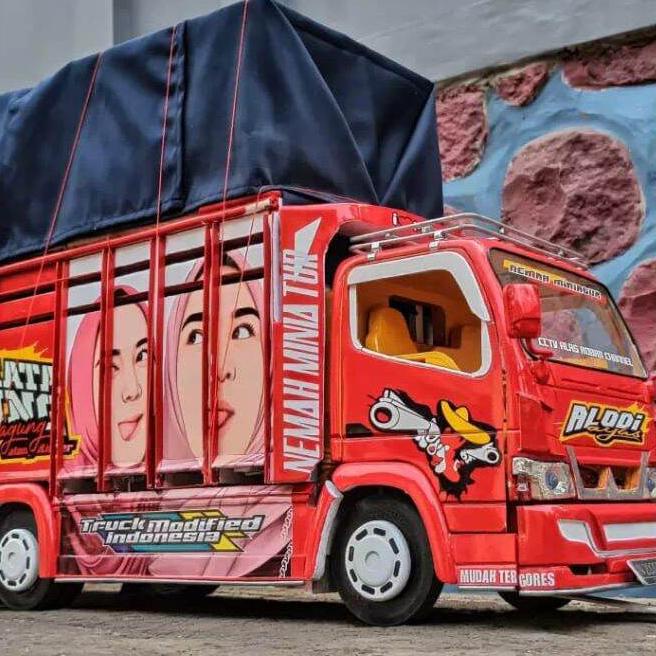 Banyak Dipakai.. miniatur truk oleng permata agung variasi terpal, trek, trak, truck oleng miniatur,