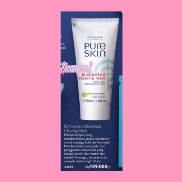 Pure Skin Blackhead Clearing Mask / Masker Komedo Oriflame SALE