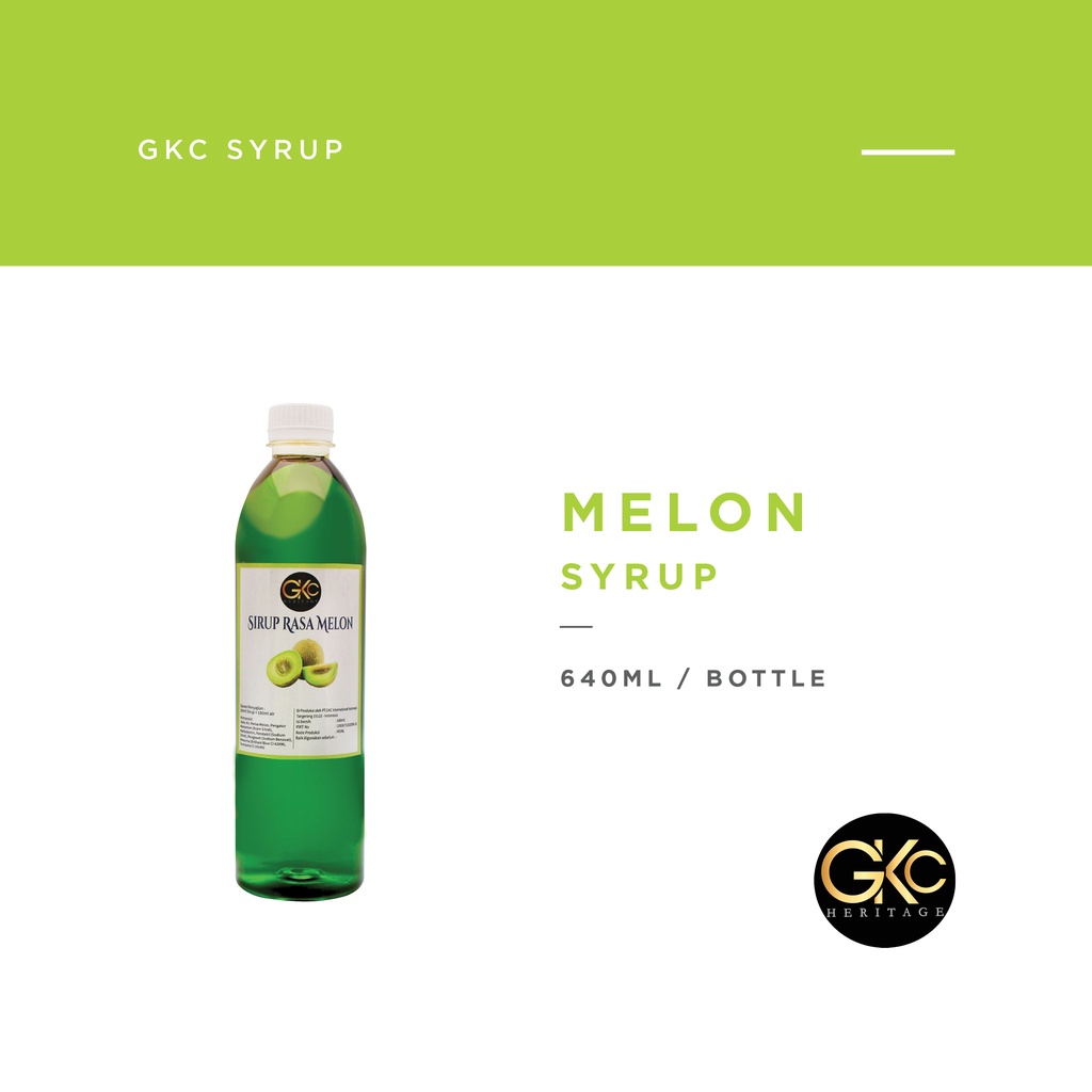 Sirup Melon / Honeydew Syrup Minuman GKC Heritage 640 ml (Import Quality)