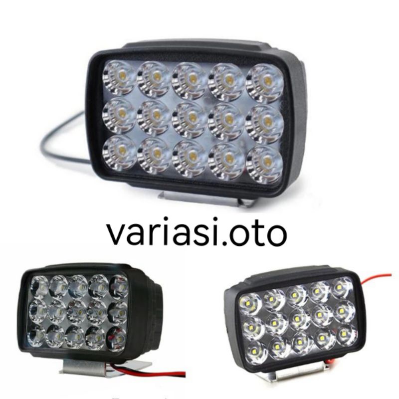 Lampu Tembak Sorot LED Motor 12 VOLT Work Light Cree 15 Mata /15 LED