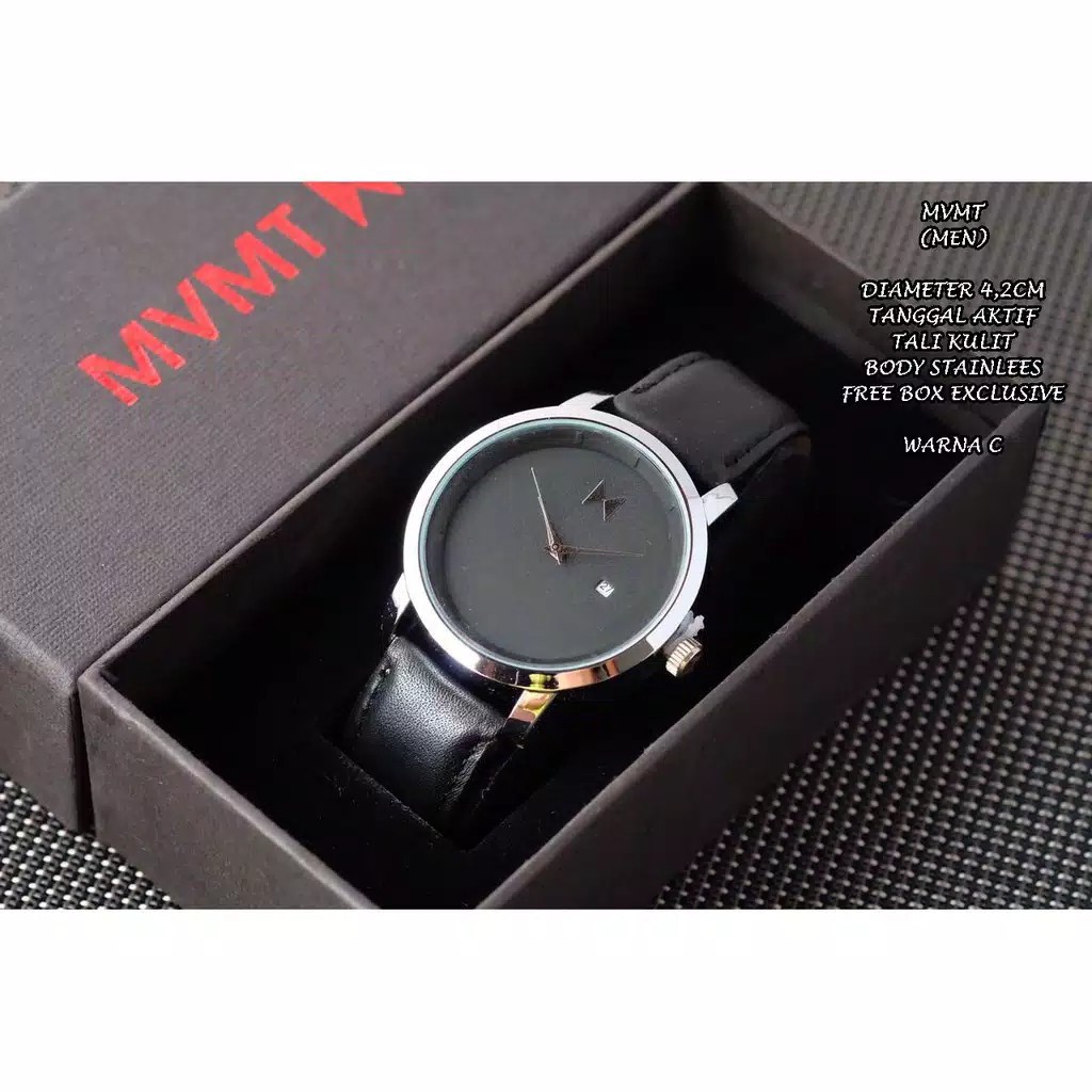 jam tangan pria MVMT kulit tanggal aktif