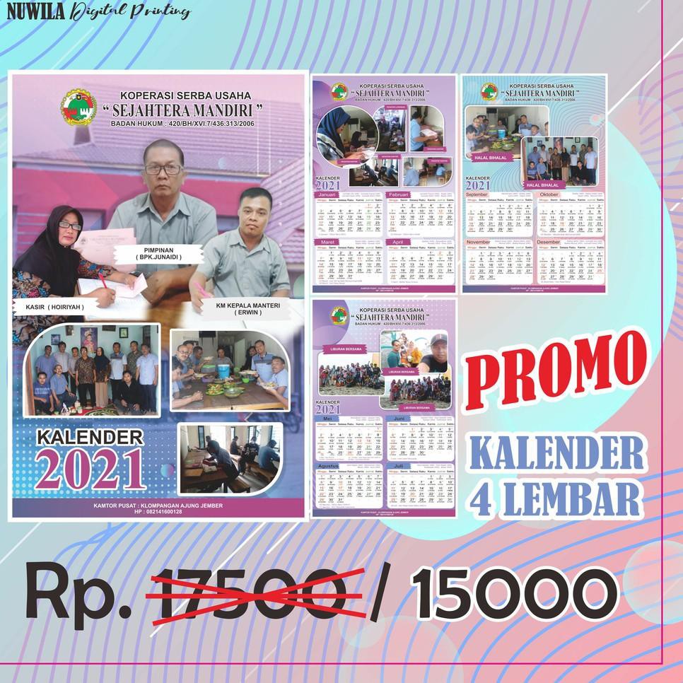 

[LANGSUNG DARI PABRIK] PROMO KALENDER CUSTOM 4 LEMBAR HARGA MURAH