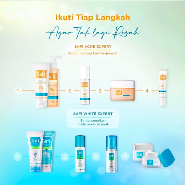 Safi Acne Expert | Whip Foam 2in1 Cleanser Acne Gel Moisturizer Sebum Control