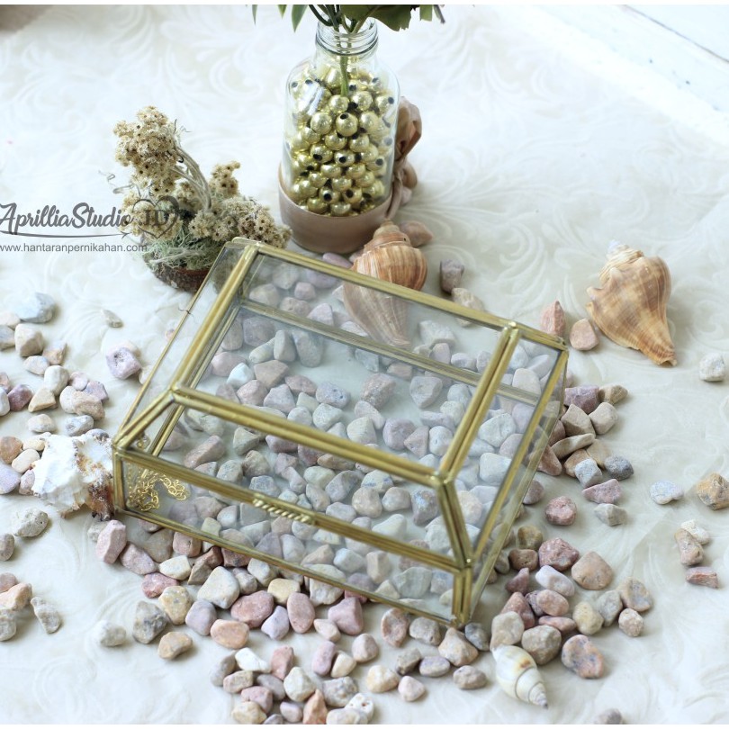 Kotak Perhiasan | Ringbox Terarium S4 UK 16x13x8 cm