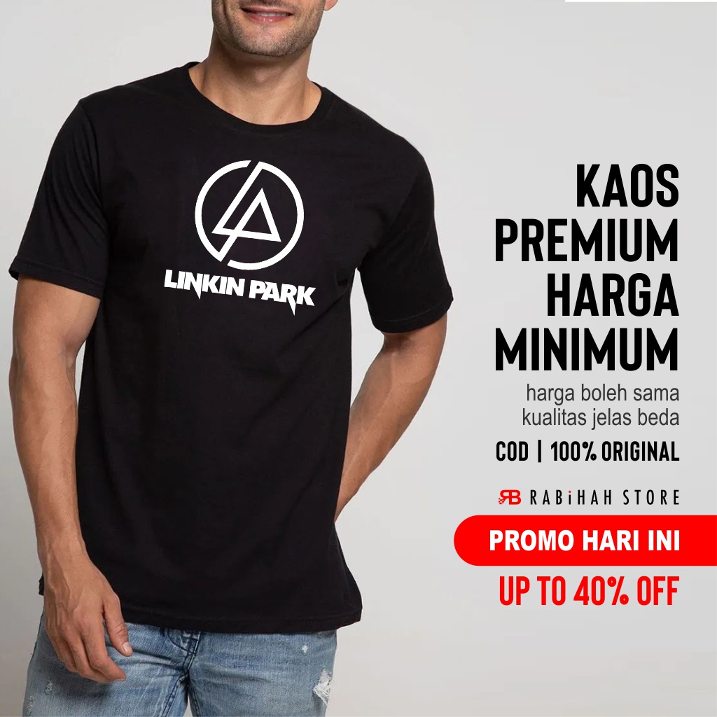 Kaos T shirt Tshirt Distro Original Katun Cotton Combed 30s Premium Branded Band Musik Metal Linkin Park Circle Pria Cowok Dewasa Keren Murah R194