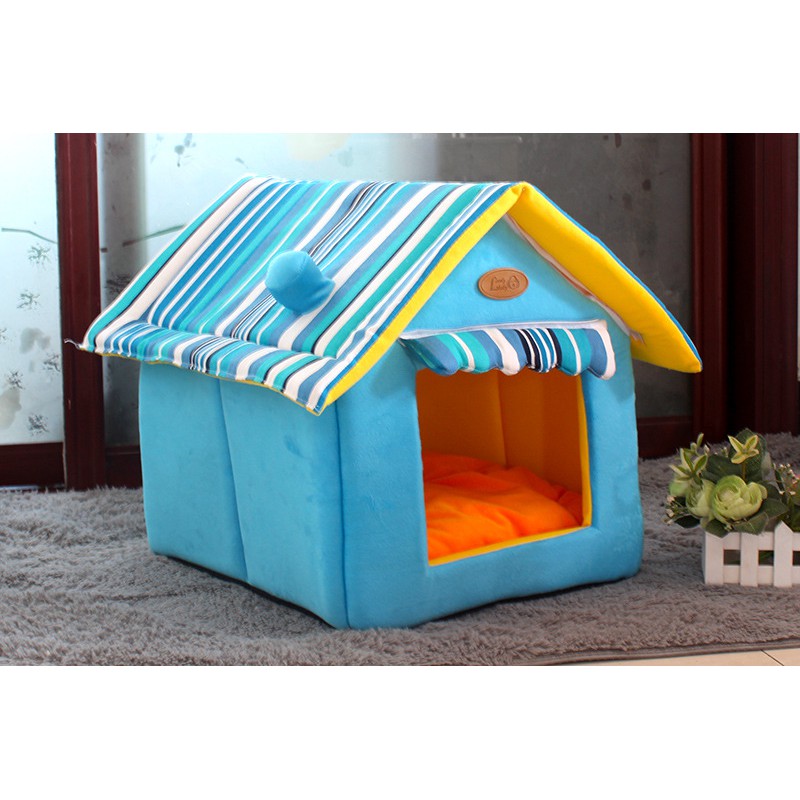 Size M - Rumah Kucing Anjng Kandang Rumah Kasur binatang Peliharaan Pet House