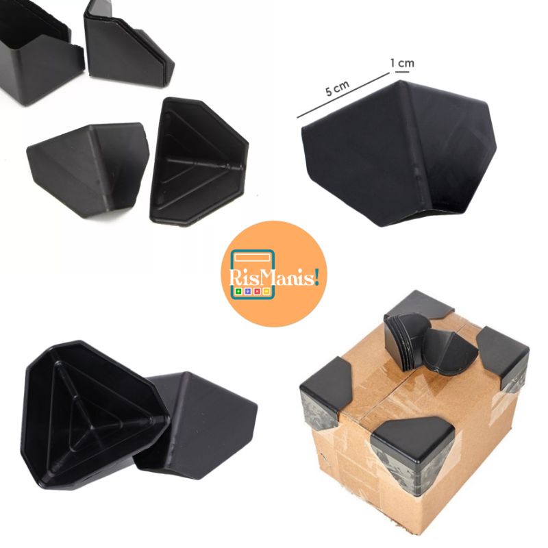 CARDBOARD CORNER PROTECTOR - Siku Segitiga Plastik Pelindung Sudut Kardus Packing Pengaman Kemasan