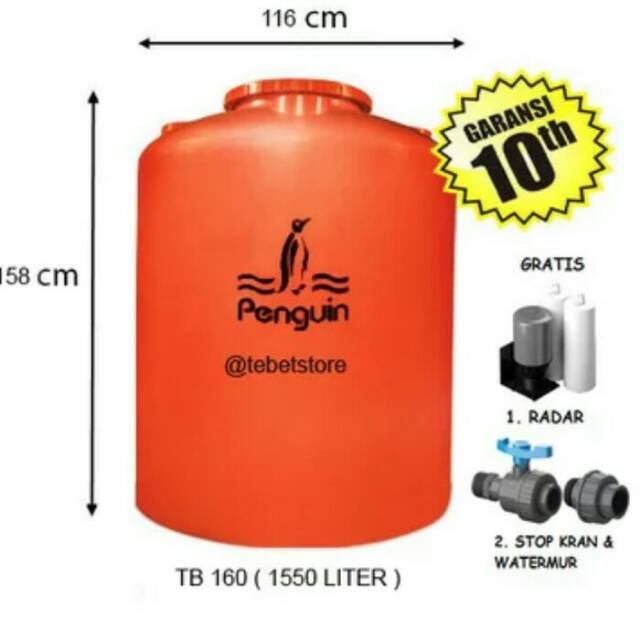 Tangki / Tandon / Toren Air Penguin Pinguin - All Variant Medan