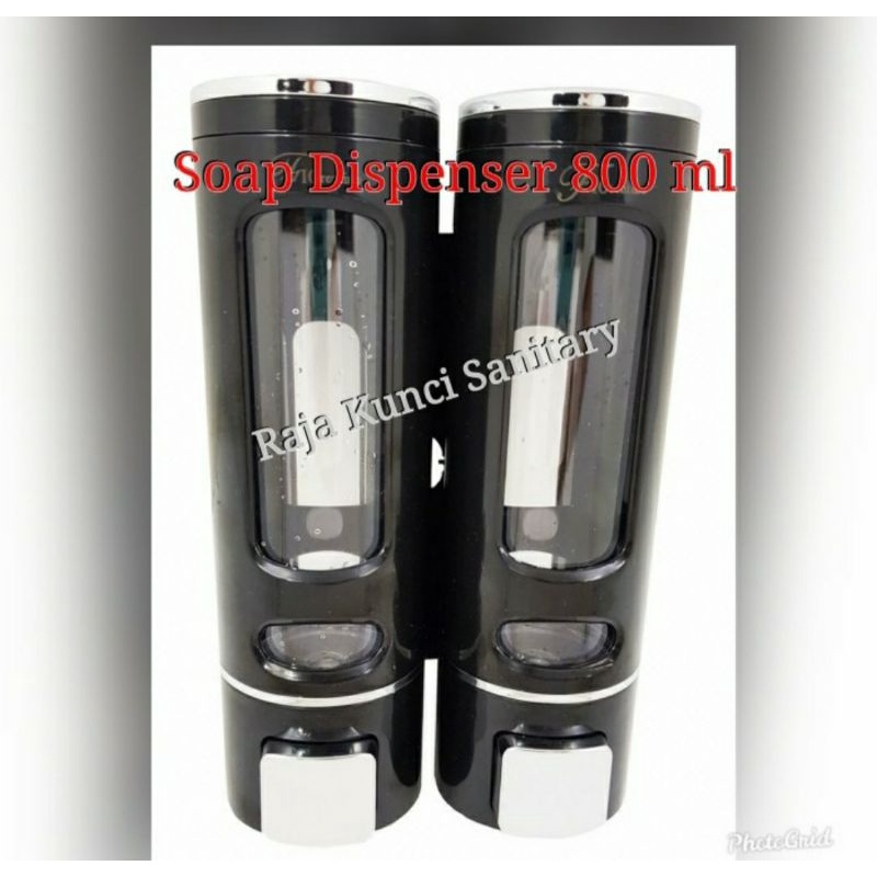 Tempat Sabun Cair Double Hitam/Soap Dispenser Double Black