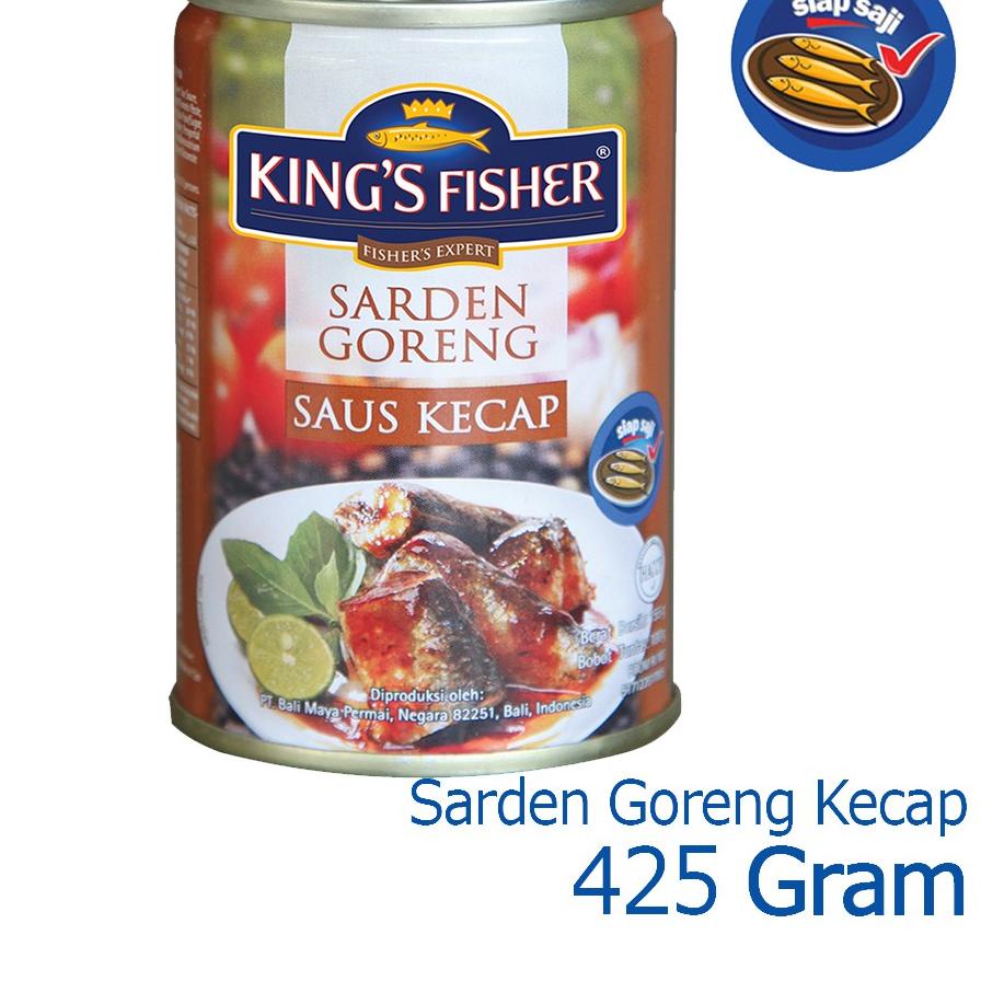 

Limited Stock|SQ25|King's Fisher Sarden goreng saus kecap Makanan Kaleng 425 gr
