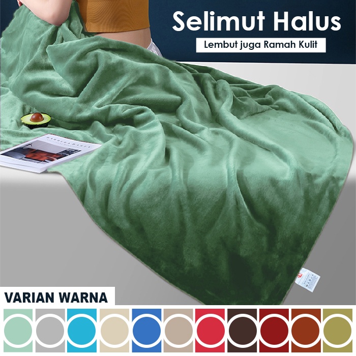 Selimut Polos Ukuran 125CM X 175CM Motif Dewasa Polos Elegan Tebal Impor Murah Berkualitas ( HK310 )