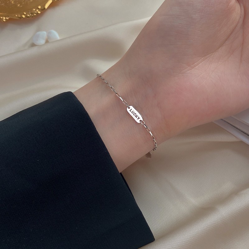 Gelang Silver Hias Mutiara Bunga Model Simple Untuk Wanita