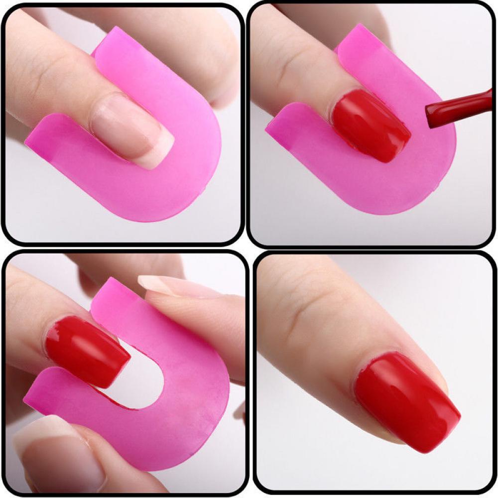 Solighter 26pcs Cetakan Kutek Manicure Cover Pelindung Jari