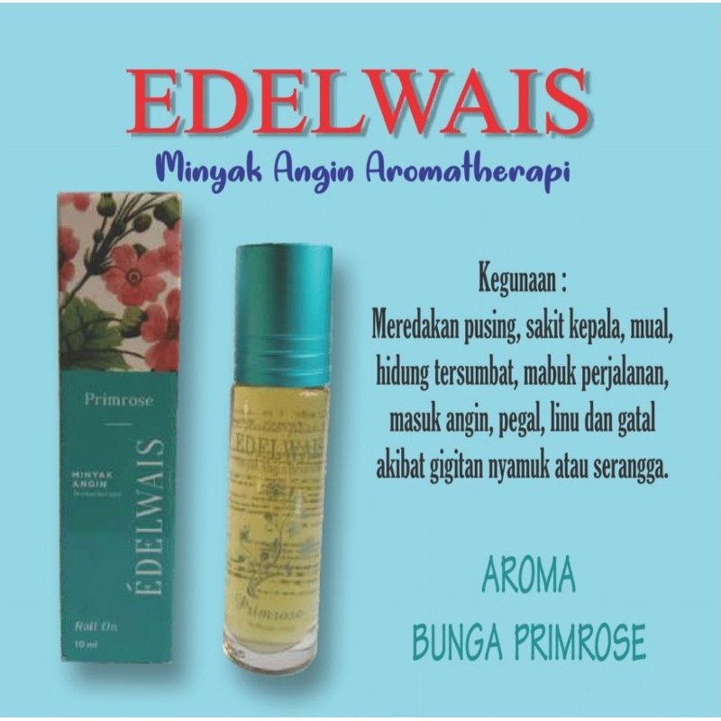 EDELWAIS MINYAK ANGIN AROMATHERAPY BUNGA PRIMROSE