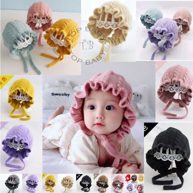 Topi Bayi Anak Bonet Ruffle - 4671