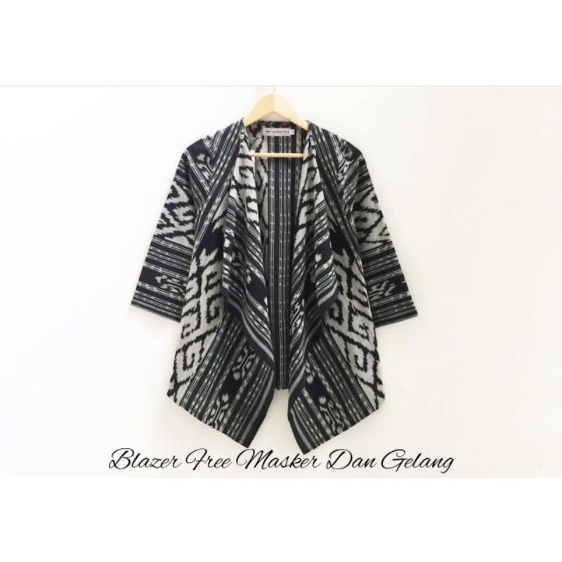 BAJU TENUN BLAZER TENUN ATASAN TENUN ALAIK TENUN IKAT 01