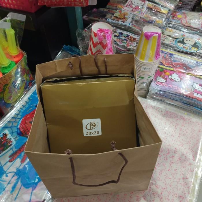 

Goodiebag Paperbag Coklat Polos Buat Bok Kue,Nasi Bok Ukuran 20X20