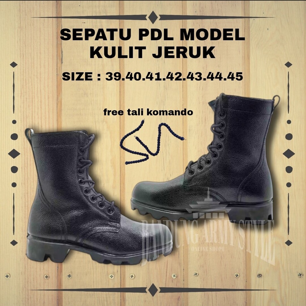 Sepatu PDL TNI Polisi Molding Kulit Jeruk Polri Satpam Security Pembekalan Berkualitas Murah Bandung SEPATU PDL SATPAM SEPATU PDL SECCURITY