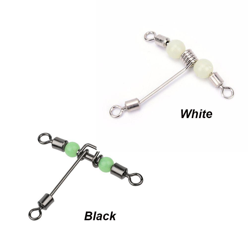 TOP 5pcs T-shape Fishing Swivels Hot Splitter Trisula Wivels Bearing Luminous