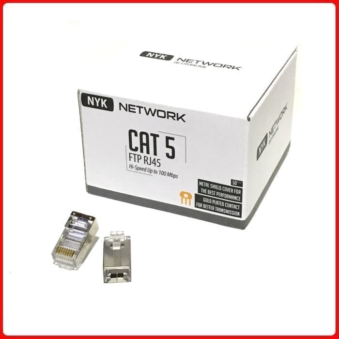 RJ45 CAT 5 NYK CONNECTOR RJ 45 FTP CAT5 ISI 50PCS RJ45 BESI CAT5 FTP