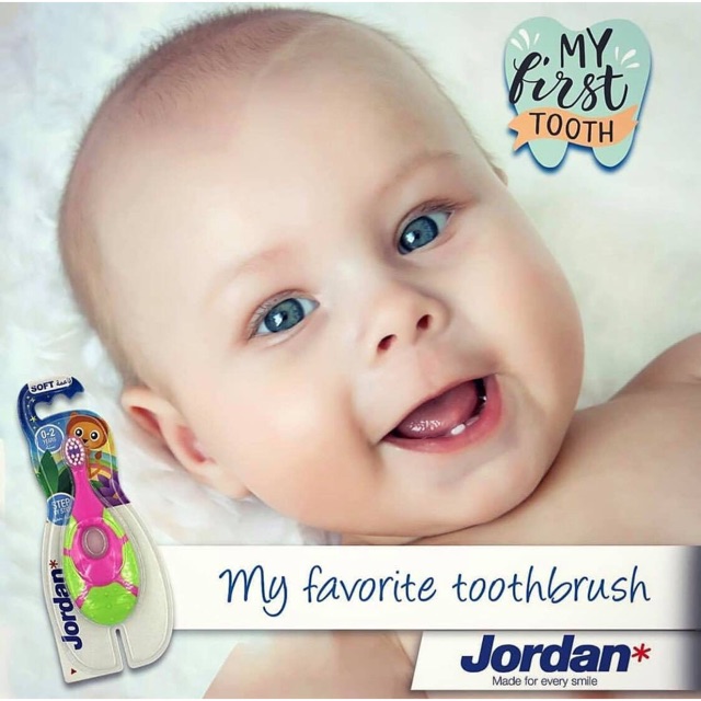 Jordan toothbrush step 1 usia 0-2 tahun - sikat gigi bayi