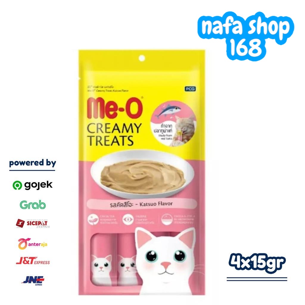 Meo Creamy Treats Snack Kucing Katsuo Flavor 4x15gr