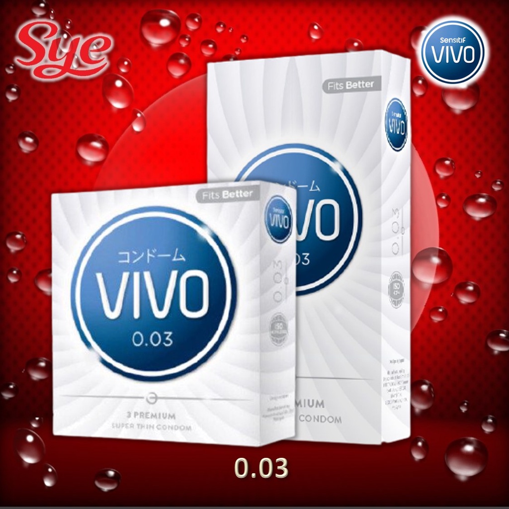 BPOM KONDOM VIVO 0.03 SUPERTHIN ISI 3 &amp; 12 / VIVO CONDOM SUPER THIN / SYE